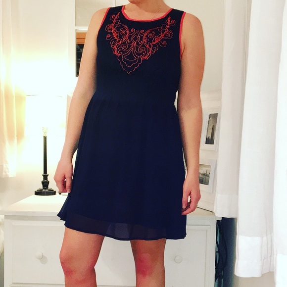 Francesca’s Blue Rain Lace Dress - Picture 5 of 5